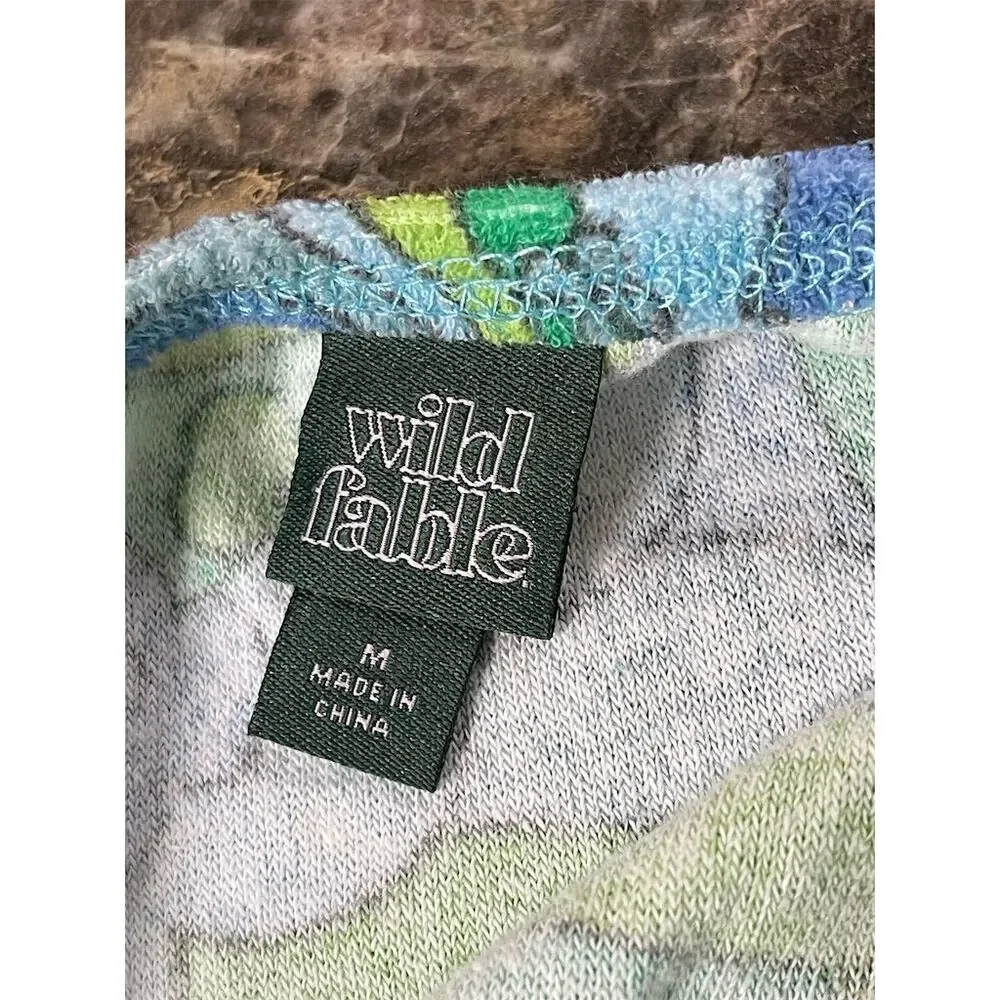 NWT Wild Fable Women's Blue Swirl Terry Cloth Halter Romper Standard Size